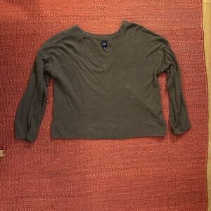 GAP Brown Women's Brown V-Neck Sweater